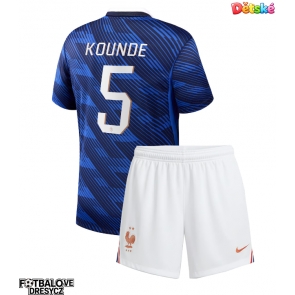 Francie Jules Kounde #5 Dětské Domácí dres komplet MS 2026 Krátký Rukáv (+ trenýrky)